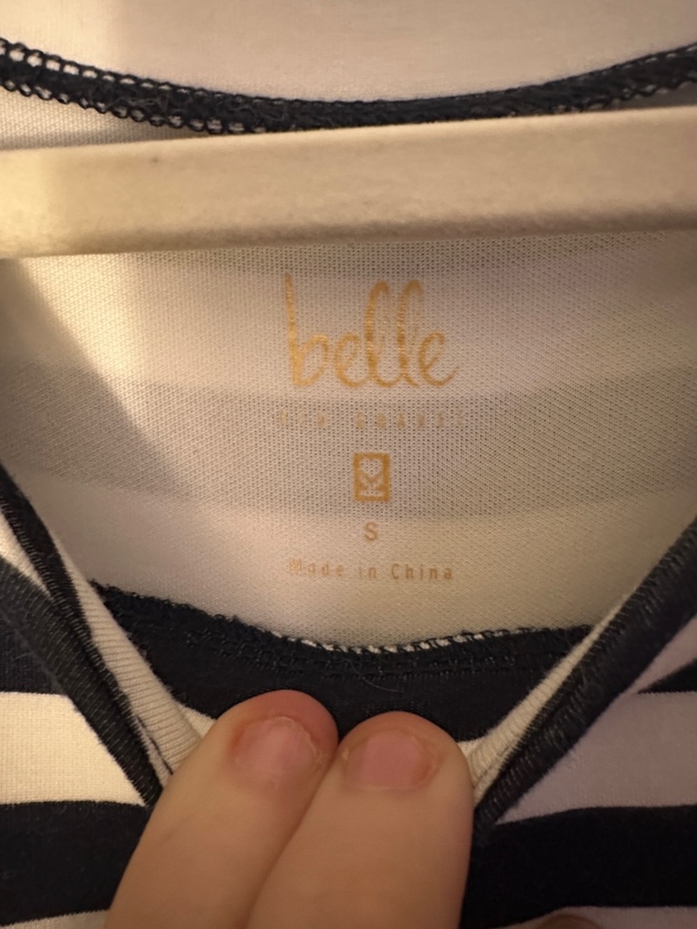 Belle by Kim Gravel navy and white Scubaluxe dress. Size small, worn once. - Picture 2 of 3